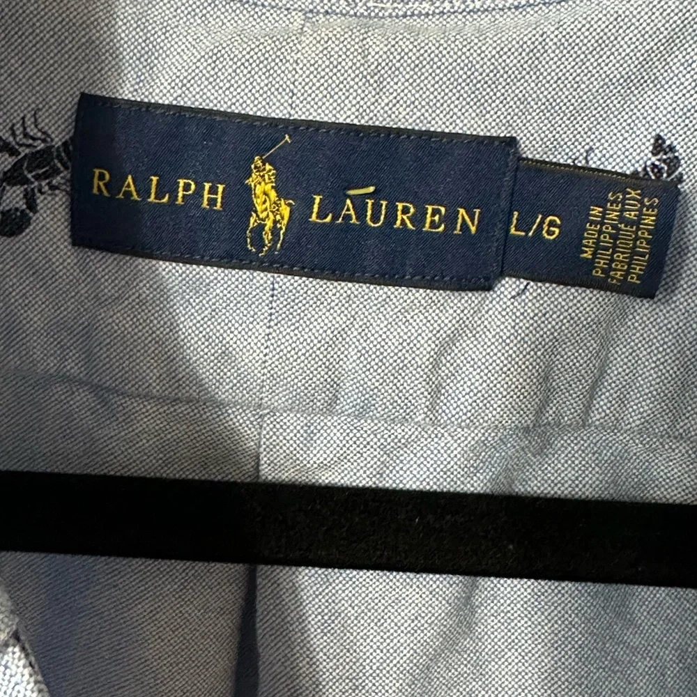 Ralph Lauren Light Blue Lobster Pattern Shirt - Picture 4 of 5